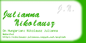 julianna nikolausz business card